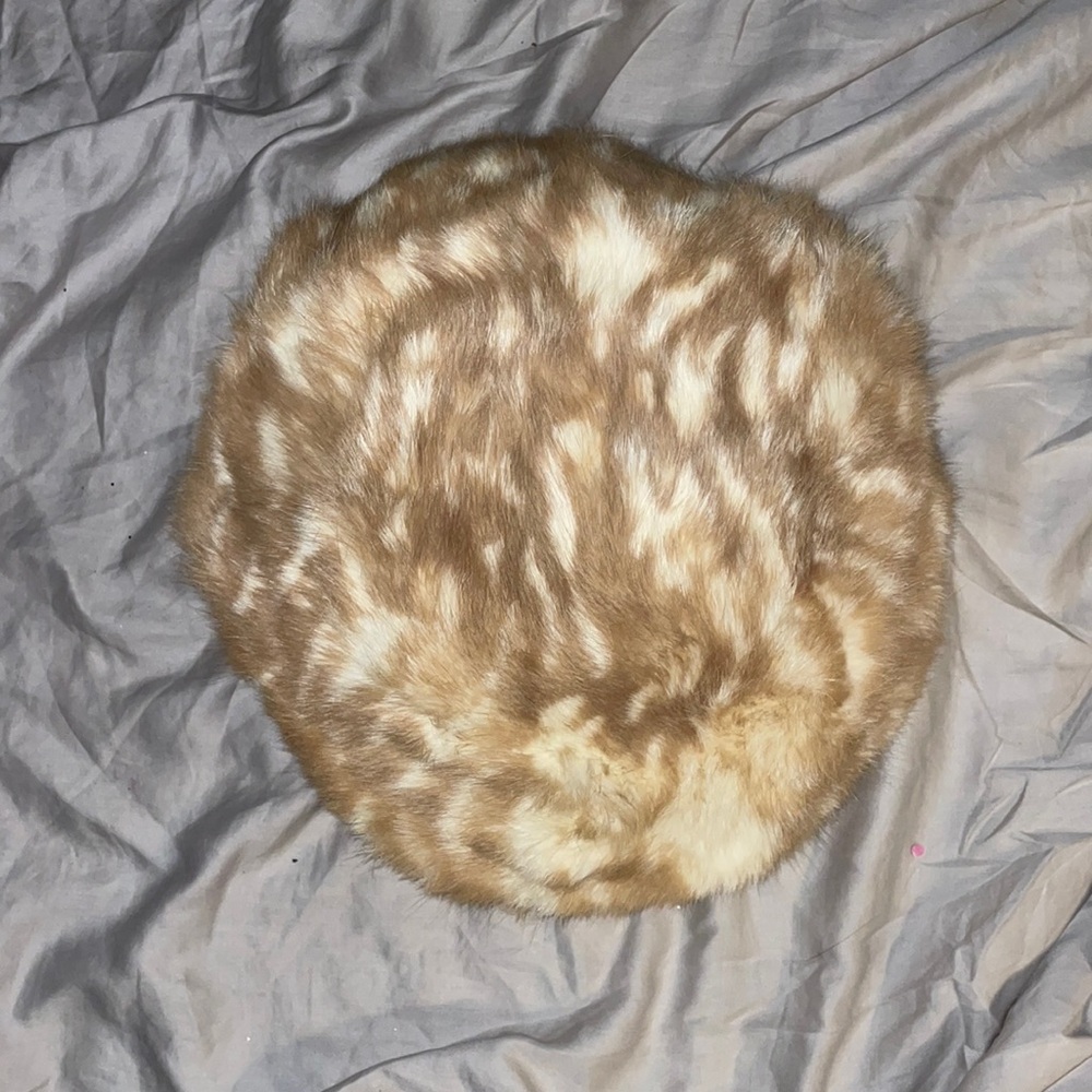 Marshall Fields Vintage Rabbit fur hat, beret
